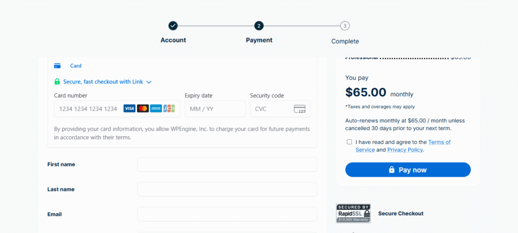Enter-WP-Engine-Billing-Details